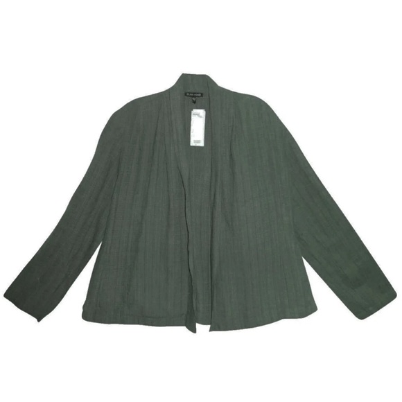 $278 NWT Eileen Fisher VINTAGE Jacket Small 4 6 Italian Basket Weave Fabric - Picture 4 of 13